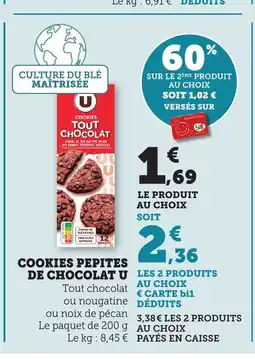 Maximarché Cookies pepites de chocolat u offre