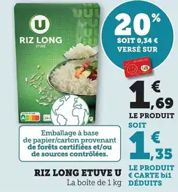 Maximarché Riz long etuve u offre