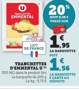 Maximarché Tranches d'emmental u offre