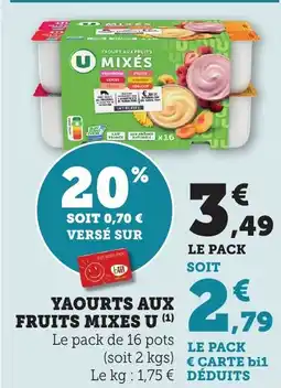 Maximarché Yaourts aux fruits mixes u offre