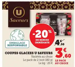 Maximarché Coupes glacees u saveurs offre