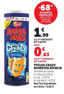 Maximarché MONSTER MUNCH Tuile crazy offre