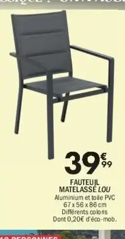 La Foir'Fouille Fauteuil matelassé lou offre