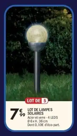 La Foir'Fouille Lot de lampes solaires offre