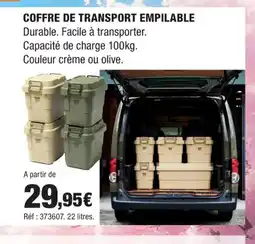 Autobacs Coffre de transport empilable offre
