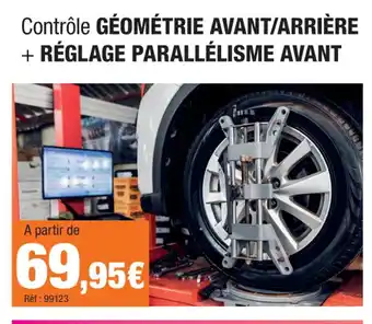 Autobacs Contrôle géométrie avant/arrière + réglage parallelisme avant offre