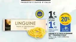 E.Leclerc Express TRADIZIONI D'ITALIA Linguine n°121 pasta di gragnano igp offre