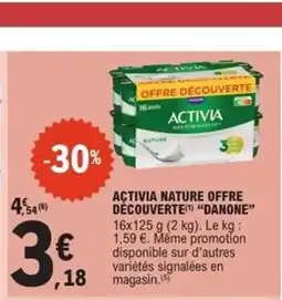 E.Leclerc Express DANONE Activia nature offre decouverte offre