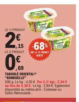 E.Leclerc Express BONDUELLE Taboulé oriental offre