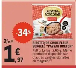 E.Leclerc Express PAYSAn BRETON Risotto de chou-fleur surgele offre