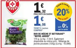 E.Leclerc Express NOTRE JARDIN Duo de mâche et betterave offre
