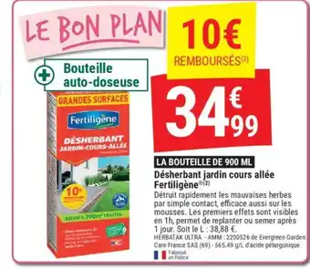 Gamm vert Désherbant jardin cours allée Fertiligène offre