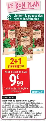 Gamm vert Plaquettes de bois naturel offre