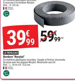 Gamm vert Bordure Recylat offre