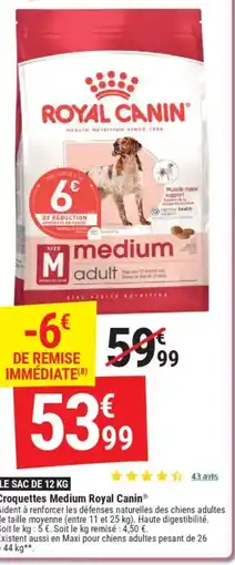 Gamm vert ROYAL CANIN Croquettes Medium offre