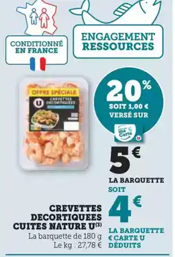 U Express Crevettes decortiquees cuites nature u offre