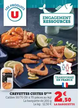 U Express Crevettes cuites u offre