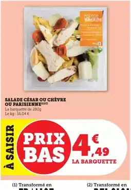 U Express Salade césar ou chèvre ou parisienne offre