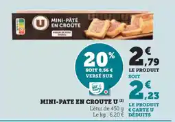 U Express Mini-pate en croute u offre