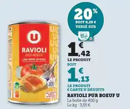 U Express Ravioli pur boeuf u offre