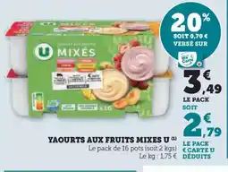 U Express Yaourts aux fruits mixes u offre