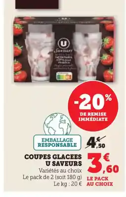 U Express Coupes glacees u saveurs offre