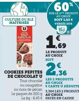 U Express Cookies pepites de chocolat u offre