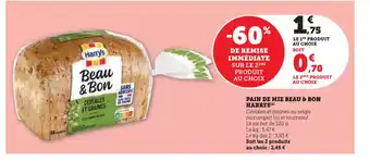 U Express HARRYS Pain de mie beau & bon offre