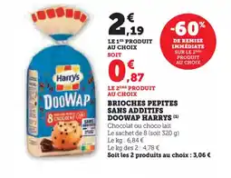U Express HARRYS Brioches pepites sans additifs doowap offre