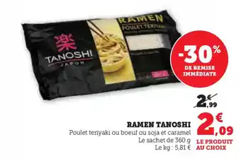U Express TANOSHI Ramen offre