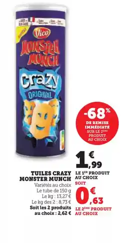 U Express MONSTER MUNCH tuiles crazy offre