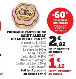 U Express SAINT ALBRAY Fromage pasteurise offre
