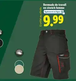 Lidl Bermuda de travail en stretch femme offre