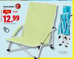 Lidl CHAISE PLIABLE offre