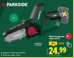 Lidl Mini-tronçonneuse à bois sans fil offre