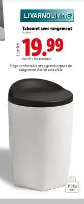 Lidl Tabouret avec rangement offre