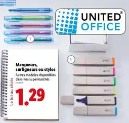 Lidl Marqueurs, surligneurs ou stylos offre