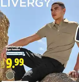 Lidl Pantalon cargo léger homme offre