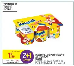 Intermarché Hyper Dessert Lacté Petit Nesquik au Chocolat offre