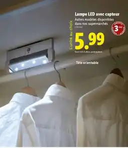 Lidl Lampe LED avec capteur offre