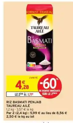 Intermarché Hyper Riz Basmati Penjab Taureau Ailé offre