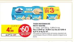 Intermarché Hyper Thon Mayonnaise Petit Navire offre