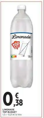 Intermarché Contact LIMONADE TOP BUDGET offre