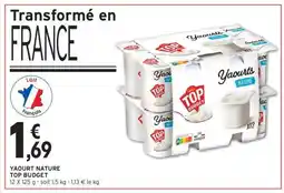 Intermarché Contact YAOURT NATURE TOP BUDGET offre
