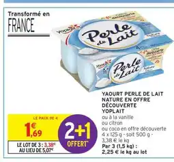 Intermarché Contact YAOURT PERLE DE LAIT NATURE EN OFFRE DÉCOUVERTE YOPLAIT offre