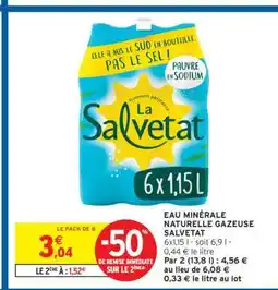 Intermarché Contact Eau Minérale Naturelle Gazeuse Salvetat offre