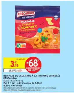 Intermarché Beignets de Calamars à la Romaine Surgelés 'Pescanova' offre