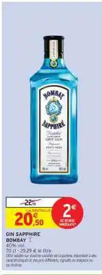 Intermarché GIN SAPPHIRE BOMBAY offre