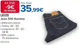 Costco Levis jean 514 homme offre