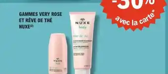 E.Leclerc Parapharmacie Gammes very rose et rêve de thé nuxe offre
